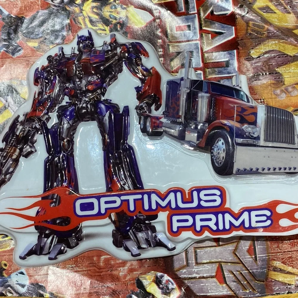 Retro 2007 Transformers Optimus prime pop tops birthday cake topper 3D fun!
